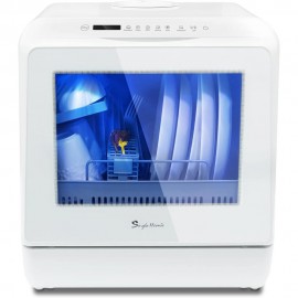 Table Top Dishwasher, Mini Countertop Dishwasher Portable, 6 Programs