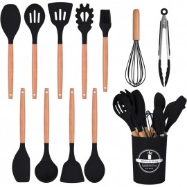 FIOUSY Kitchen Utensil Set, 12 PCS Silicone Cooking Utensils Set With