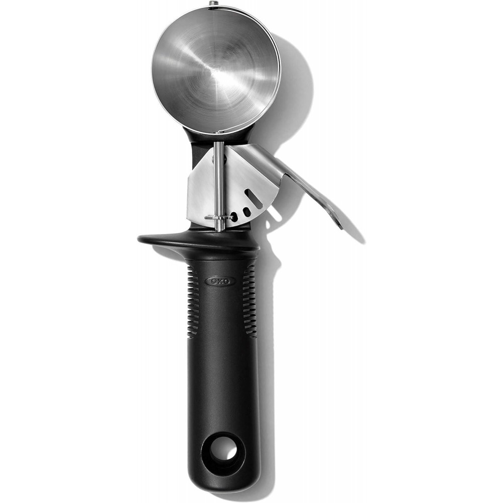 OXO Good Grips Classic Swipe Ice Cream Scoop, Black / Stainless Steel