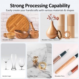 ArtyMaster Mini Lathe, 24VDC Mini Wood Lathe Tools Milling Machine Accessories, Infinitely Variable Speed, Ideal for DIY Woodworking and Wood Drilling