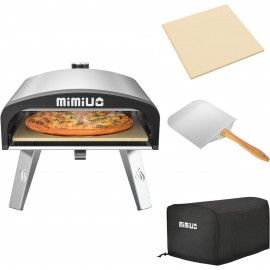 Mimiuo Outdoor Gas Fired Pizza Oven with UK Gas Regulator, Portable St