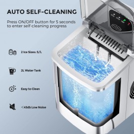 Ice Maker Machine Countertop Ice Machine, Self-Cleaning Ice Maker, 9 C
