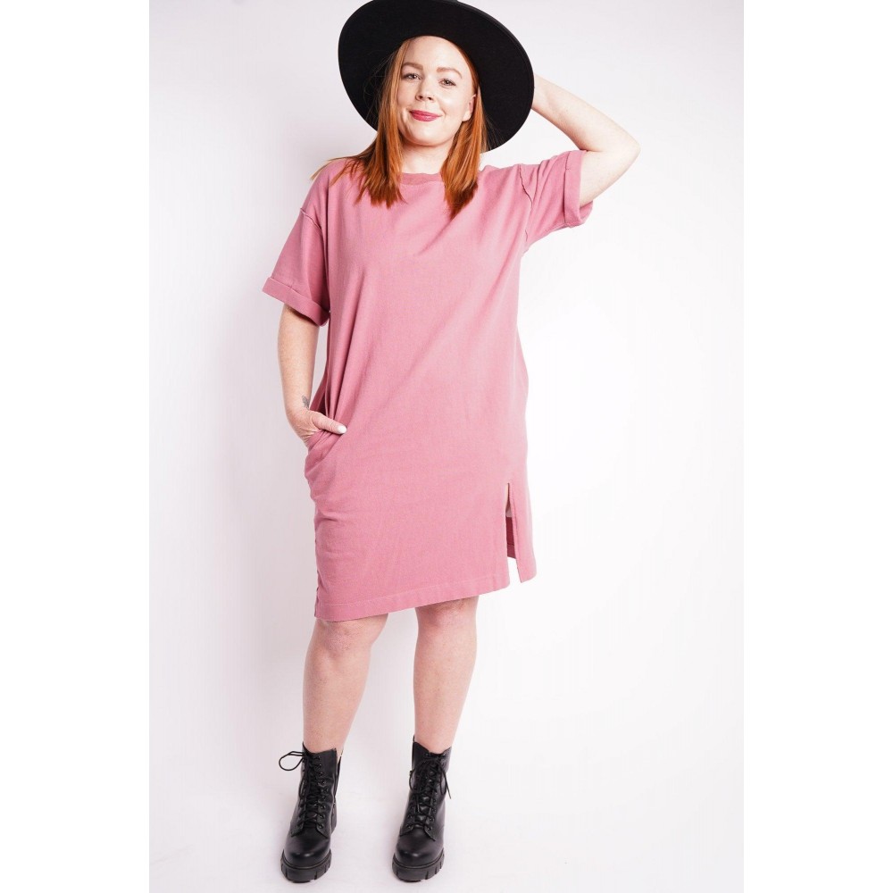 Dahlia Jersey T-Shirt Dress, 2 Colors!