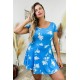 Take Me Away Blue and Floral Dress