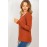 Long Sleeve Solid Knit Top with Round Neck