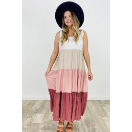The Sahara Tie Shoulder Ruffle Dress