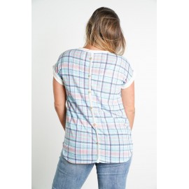 Candy Drop Button Back Top