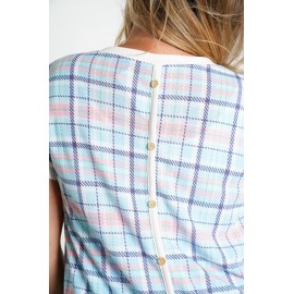 Candy Drop Button Back Top