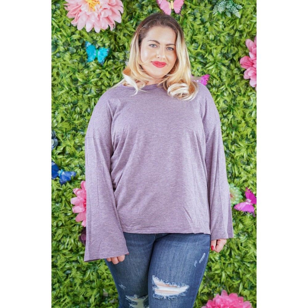 Violetta Two Tone Wide Sleeve Top