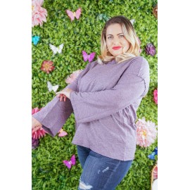 Violetta Two Tone Wide Sleeve Top