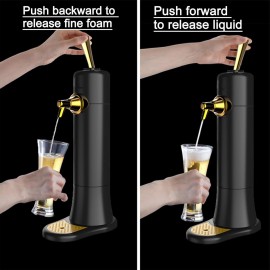 WYJRO Beer Foam Machine,Draft Beer Dispenser with Cooling,Beer Kegerator Beer Dispenser Beer Foam Maker for Beer Lovers