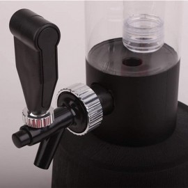 WHITEUQ Drinks Dispenser Beer Dispenser, Beer Keg Tower 3L Large Wine Bottle Tower Juice Dispenser Beverage Machine (Black 20x20x85.5cm)