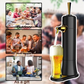 WRJAHCG Beer Kegerator,Beer Draft Dispenser,Home Draught Beer Tap Draft Machine with Cooling,Gift for Men And Beer Enthusiast