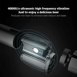 ZQKGTYIIW Beer Tower Dispenser, Drink Dispenser Portable Bottle Beer Foamer, Electric Ultrasonic Beer Foaming Machine, Converts Any Bottle Into a Nitro-Style Draft, Awesome Gift for Beer Lover