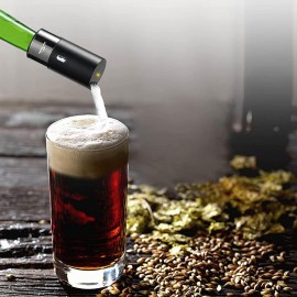 ZQKGTYIIW Beer Tower Dispenser, Drink Dispenser Portable Bottle Beer Foamer, Electric Ultrasonic Beer Foaming Machine, Converts Any Bottle Into a Nitro-Style Draft, Awesome Gift for Beer Lover
