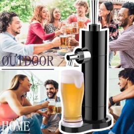 WRJAHCG Black,Beer Foam Machine,Draft Beer System,Beer Kegerator,Beer Tap Draft Machine,Gift for Men And Beer Enthusiast