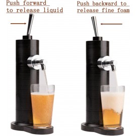 WRJAHCG Black,Beer Foam Machine,Draft Beer System,Beer Kegerator,Beer Tap Draft Machine,Gift for Men And Beer Enthusiast