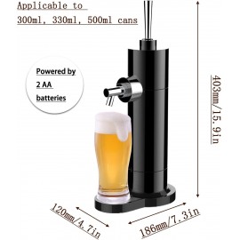 WRJAHCG Black,Beer Foam Machine,Draft Beer System,Beer Kegerator,Beer Tap Draft Machine,Gift for Men And Beer Enthusiast
