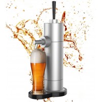 WRJAHCG Silver,Beer Foam Machine,Draft Beer System,Beer Kegerator,Beer Tap Draft Machine,Gift for Men And Beer Enthusiast