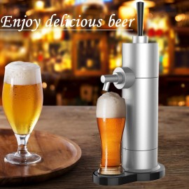 WRJAHCG Silver,Beer Foam Machine,Draft Beer System,Beer Kegerator,Beer Tap Draft Machine,Gift for Men And Beer Enthusiast