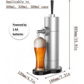 WRJAHCG Silver,Beer Foam Machine,Draft Beer System,Beer Kegerator,Beer Tap Draft Machine,Gift for Men And Beer Enthusiast